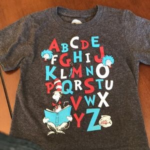 TWO dr Seuss t shirts 3T alphabet and one fish